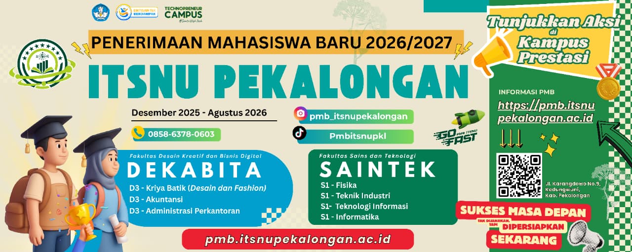 Banner PMB ITSNU Pekalongan